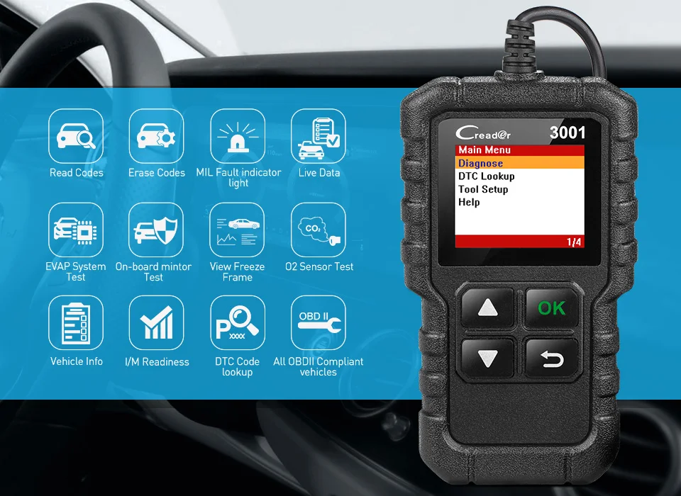 LAUNCH X431 CR3001 OBD2 Car Code reader Scanner support full obdii obd 2 diagnostic function with Multi-language pk ELM327 NL100
LAUNCH X431 CR3001 OBD2 Car Code reader Scanner support full obdii obd 2 diagnostic function with Multi-language pk ELM327 NL100