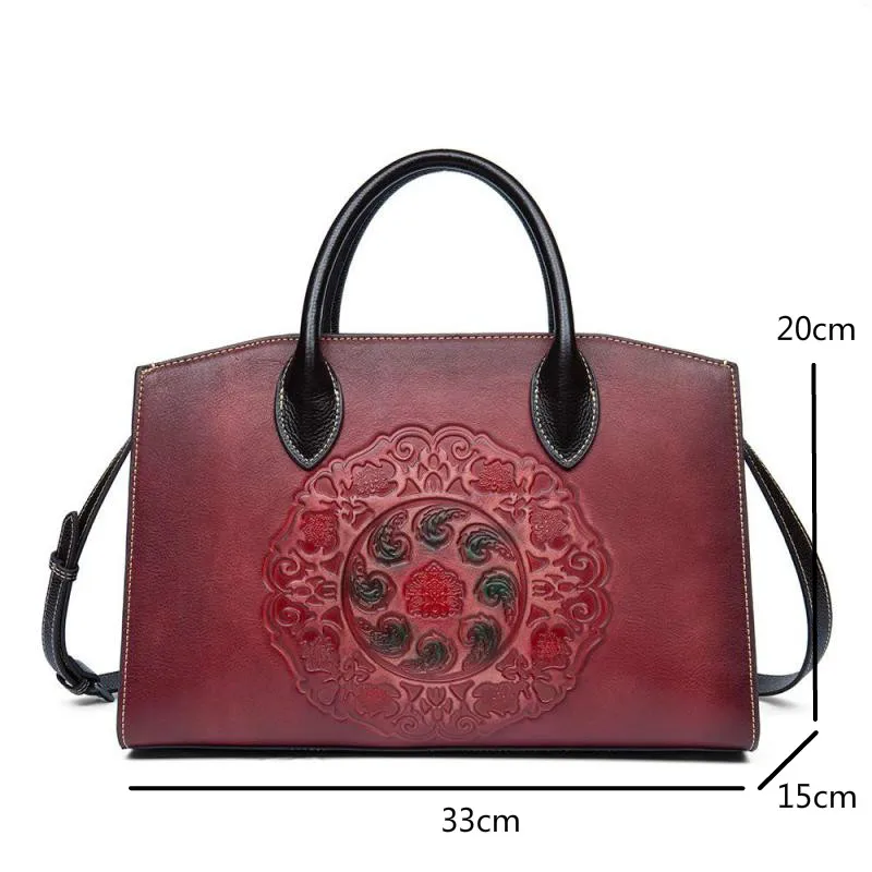 Bestform Genuine Leather Retro Embossed Handbag 2021 New Women Luxury Bag First Layer Cowhide Handmade Shoulder Messenger Bags
Bestform Genuine Leather Retro Embossed Handbag 2021 New Women Luxury Bag First Layer Cowhide Handmade Shoulder Messenger Bags