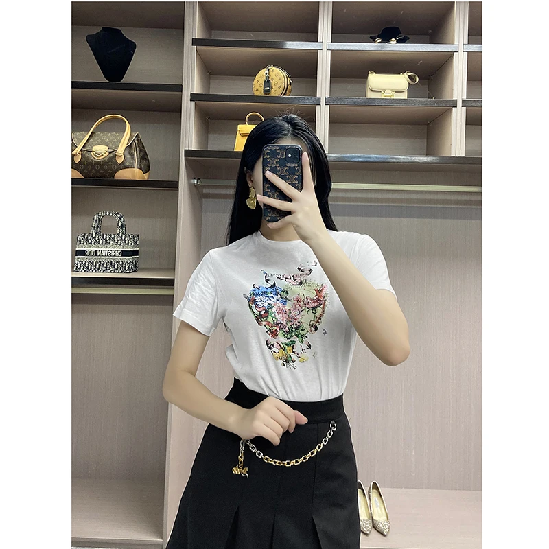 Summer cotton 3D printing loose women's tops T-shirts 2021New ladies fashion short-sleeved high-quality tops pullover bra XL
Summer cotton 3D printing loose women's tops T-shirts 2021New ladies fashion short-sleeved high-quality tops pullover bra XL