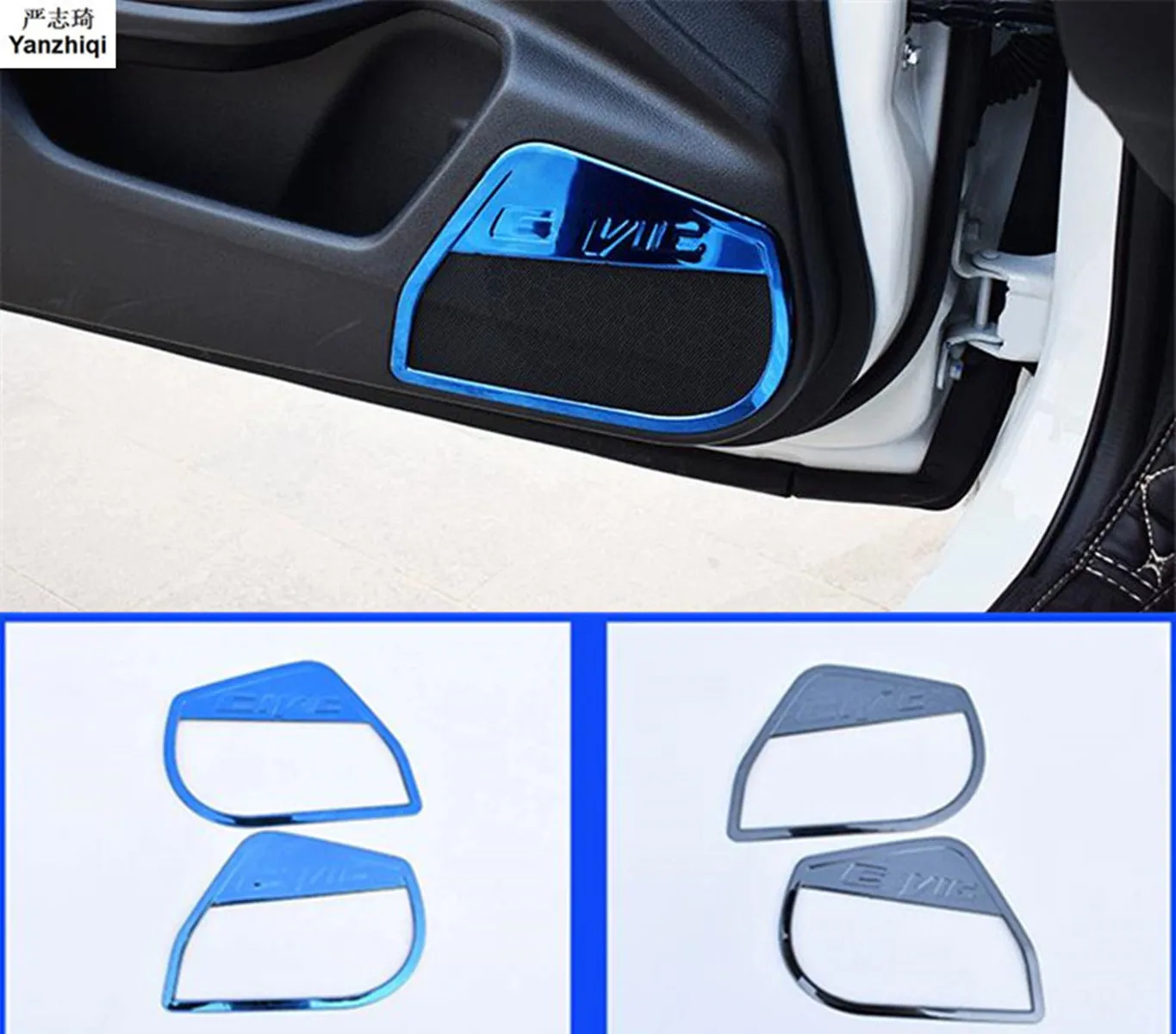 Stainless steel Car door Inside Audio Speak Sound Cover Ring circle trim parts 2pcs For Honda Civic 10th Sedan 2016 2017 2018
Stainless steel Car door Inside Audio Speak Sound Cover Ring circle trim parts 2pcs For Honda Civic 10th Sedan 2016 2017 2018