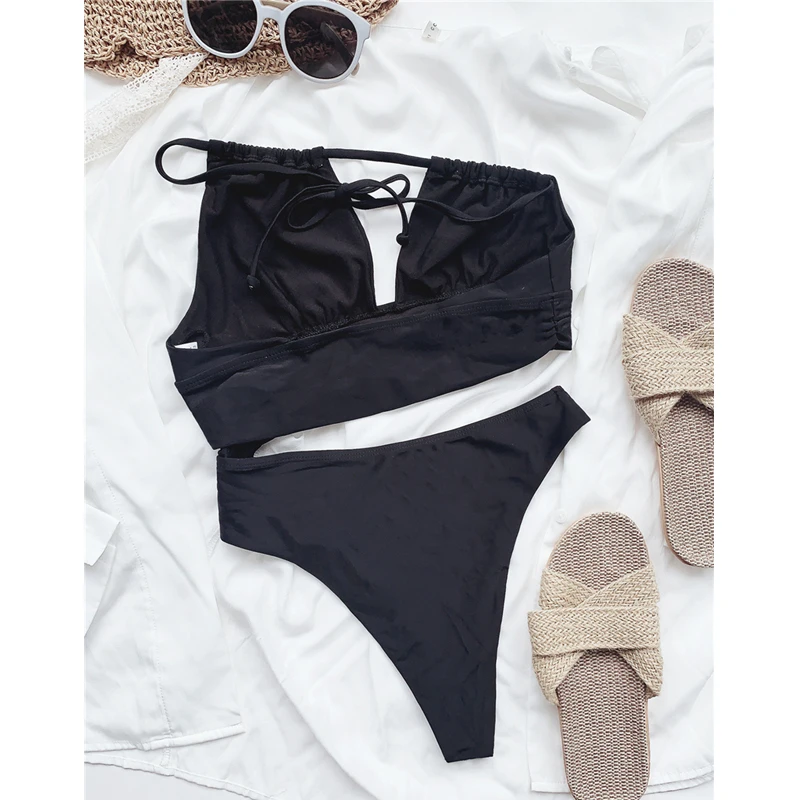 New One-piece Swimsuits Women Sexy Hollow out Bikini High Waist Swimwear Black 2020 Female Beach Swimming Bathing Suit Monokini
New One-piece Swimsuits Women Sexy Hollow out Bikini High Waist Swimwear Black 2020 Female Beach Swimming Bathing Suit Monokini