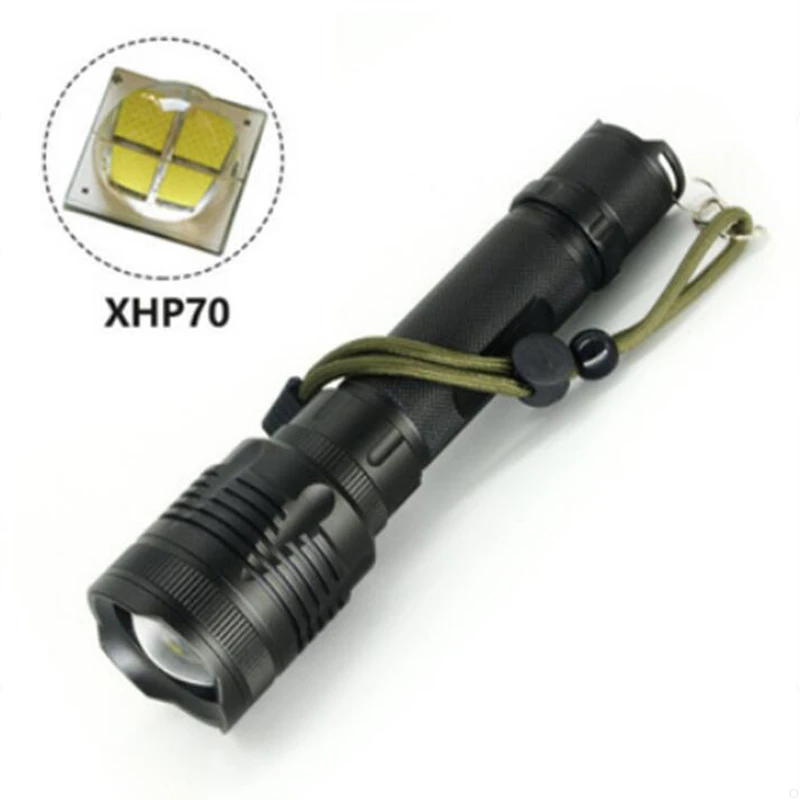 Waterproof XHP70 18650x2 26650x2 battery 4000lumens 3 switch modes zoomable XHP-70 flashlight torch flash light P62
Waterproof XHP70 18650x2 26650x2 battery 4000lumens 3 switch modes zoomable XHP-70 flashlight torch flash light P62