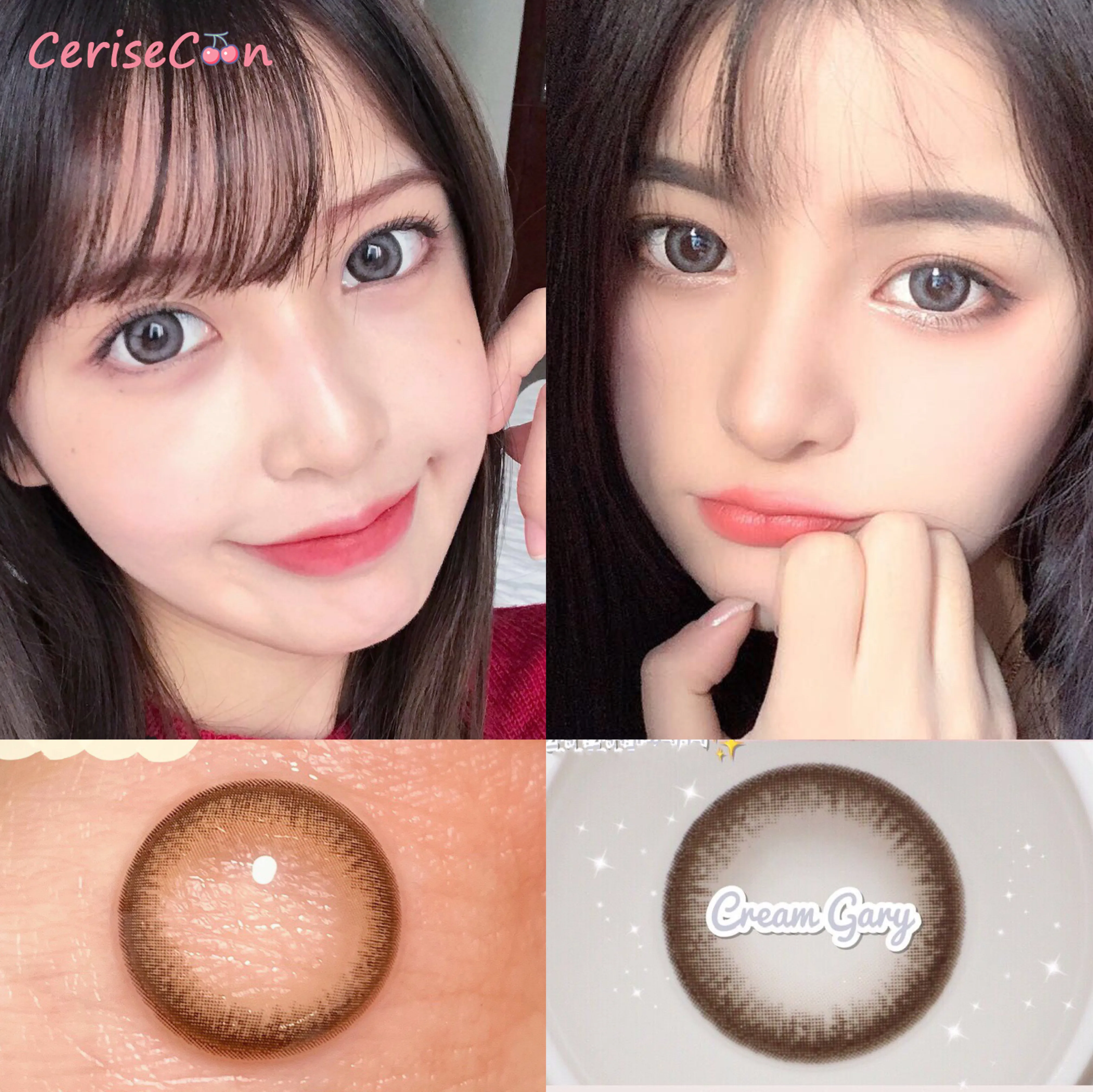 Cerisecon Dorayaki gray dark Colored Contact Lenses Cosmetic big beauty pupil Natural lens for Eyes Myopia prescription degree
Cerisecon Dorayaki gray dark Colored Contact Lenses Cosmetic big beauty pupil Natural lens for Eyes Myopia prescription degree
