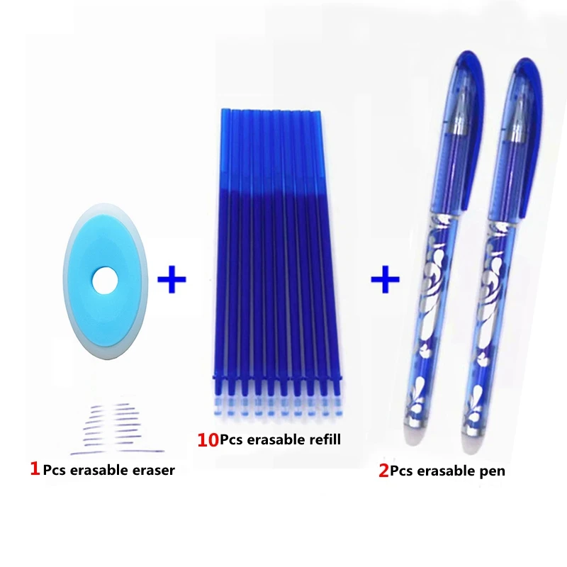 Стираемая ручка комплект 0 5 мм цвет синий черный Большие размеры Цвет шариковые