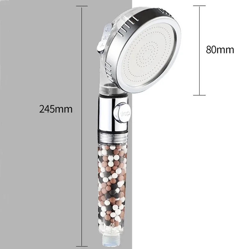 Bathroom Switch Button High Pressure 3 Modes Adjustable Bath Rain Shower Head Water Saving SPA Tourmaline Filter
Bathroom Switch Button High Pressure 3 Modes Adjustable Bath Rain Shower Head Water Saving SPA Tourmaline Filter