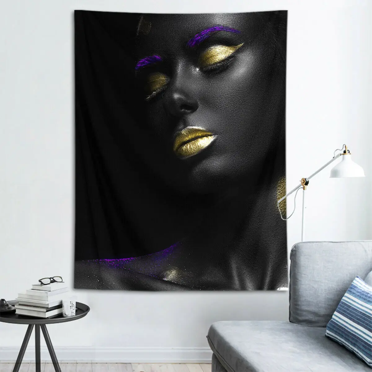 Tapestry Wall Hanging Home Blanket Dorm Decor Gold Tips Afro African Black Girl
Tapestry Wall Hanging Home Blanket Dorm Decor Gold Tips Afro African Black Girl