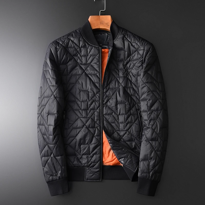 

Brand Black Winter Parka Men Luxury Stand Collar Add Padding Men Jackets And Coats Plus Size 4xl Fashion Slim Fit Male Coats