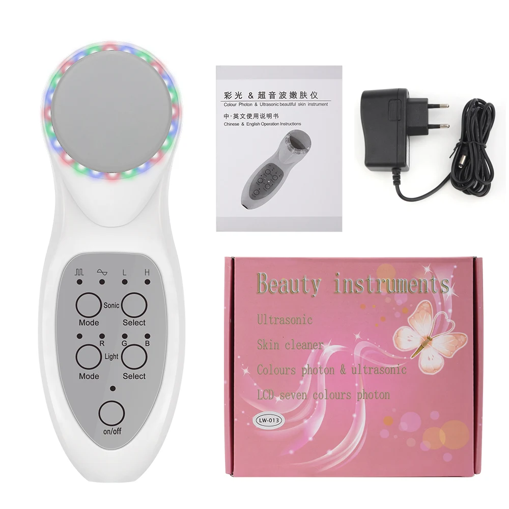 LED Ultrasonic 7-color Light Photon Skin Rejuvenation Instrument Facial Massager Remove Spots Acne Anti-wrinkle Face-Lift Device
LED Ultrasonic 7-color Light Photon Skin Rejuvenation Instrument Facial Massager Remove Spots Acne Anti-wrinkle Face-Lift Device