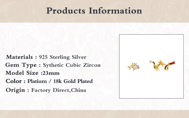 MC Asymmetry Left and Right 925 Sterling Silver Piercing Ear Stud New Pendientes Colorful Zircon Retro Charm Vintage Earrings
MC Asymmetry Left and Right 925 Sterling Silver Piercing Ear Stud New Pendientes Colorful Zircon Retro Charm Vintage Earrings