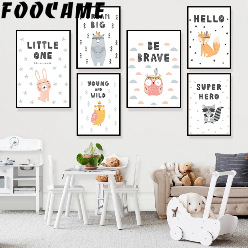 Cute Owl Bear Fox Cartoon Animal Nordic Canvas Painting Posters and Prints Art Home Decoration Wall Pictures Kids Rooms Nursery
Cute Owl Bear Fox Cartoon Animal Nordic Canvas Painting Posters and Prints Art Home Decoration Wall Pictures Kids Rooms Nursery