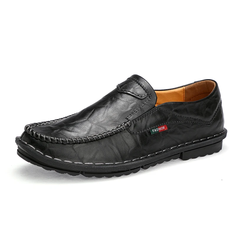 

Nieuwe Mannen Schoenen Merk Echt Leer Mannen Loafers Mocassins Casual Schoenen Ademend Slip Op Platte Schoenen Bootschoenen