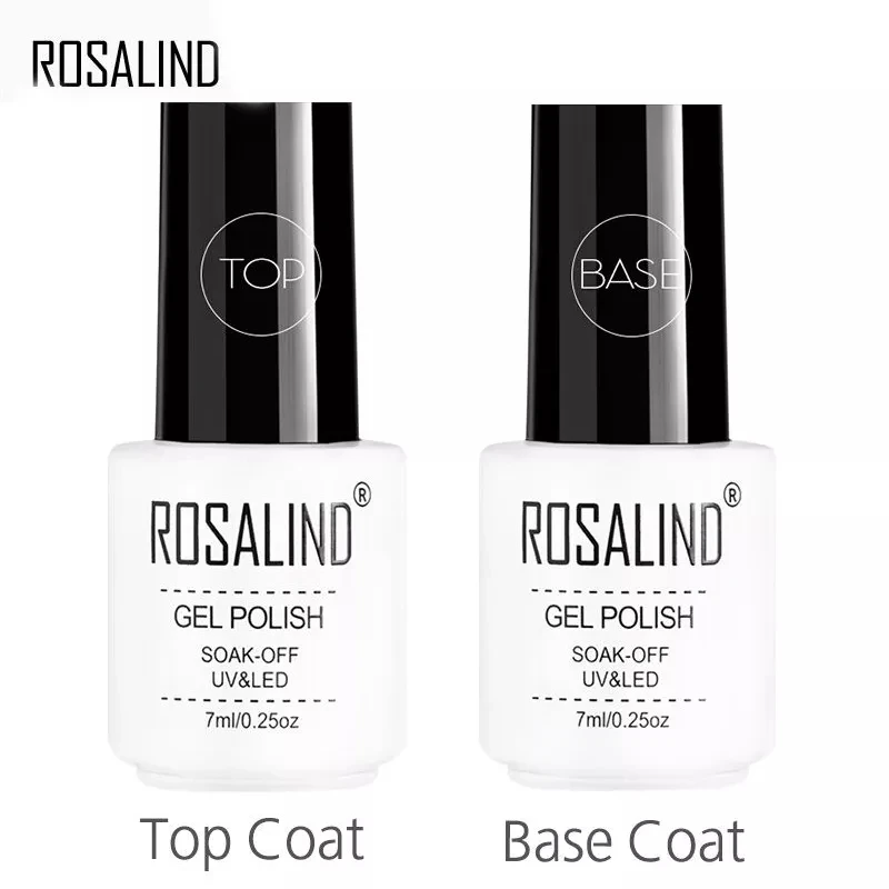 ROSALIND Top Base Coat Gel Polish UV Shiny Sealer Soak off Reinforce 7ml Long Lasting Nail Art Manicure Gel Lak Varnish Primer
ROSALIND Top Base Coat Gel Polish UV Shiny Sealer Soak off Reinforce 7ml Long Lasting Nail Art Manicure Gel Lak Varnish Primer