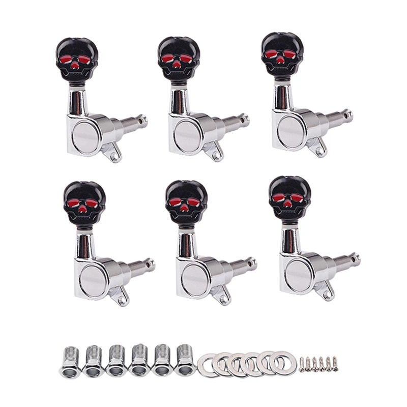 6R Guitar Tuning Pegs Tuners Machine Skull Head Guitar String Tuning Pegs Machine Head Tuners for Guitar Ukulele Parts
6R Guitar Tuning Pegs Tuners Machine Skull Head Guitar String Tuning Pegs Machine Head Tuners for Guitar Ukulele Parts