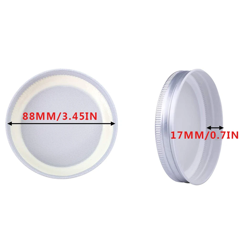 24Pcs 86mm Split-Type Wide Mouth Jars Lids Storage Caps with Silicone Sealing Rings Replacement Seal Cover
24Pcs 86mm Split-Type Wide Mouth Jars Lids Storage Caps with Silicone Sealing Rings Replacement Seal Cover