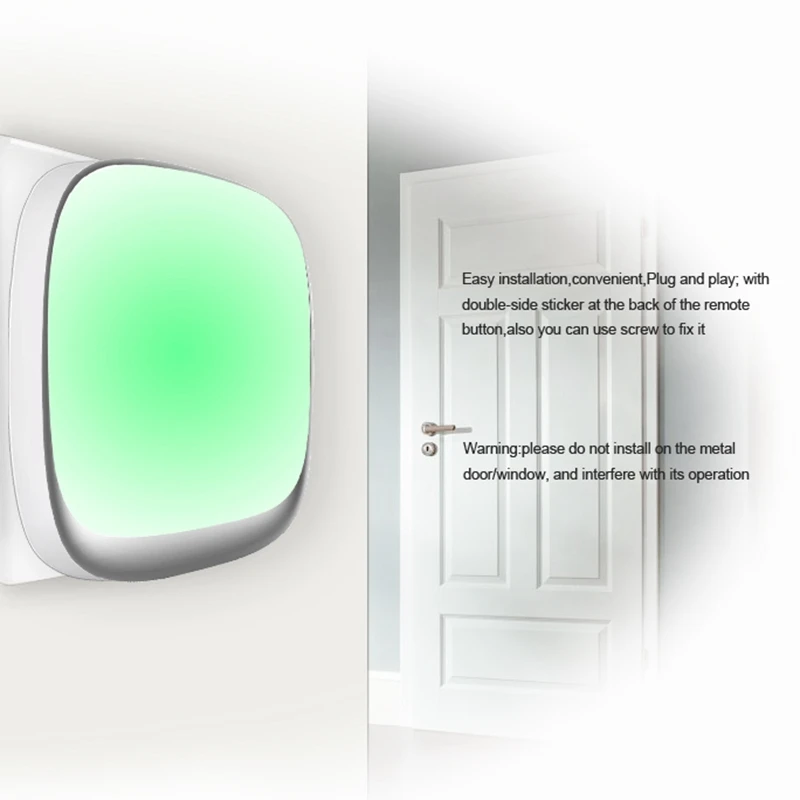 Wireless Doorbell Waterproof Self-Powered Smart Door Bell Home No Battery Required Cordless Ring Dong US Plug
Wireless Doorbell Waterproof Self-Powered Smart Door Bell Home No Battery Required Cordless Ring Dong US Plug