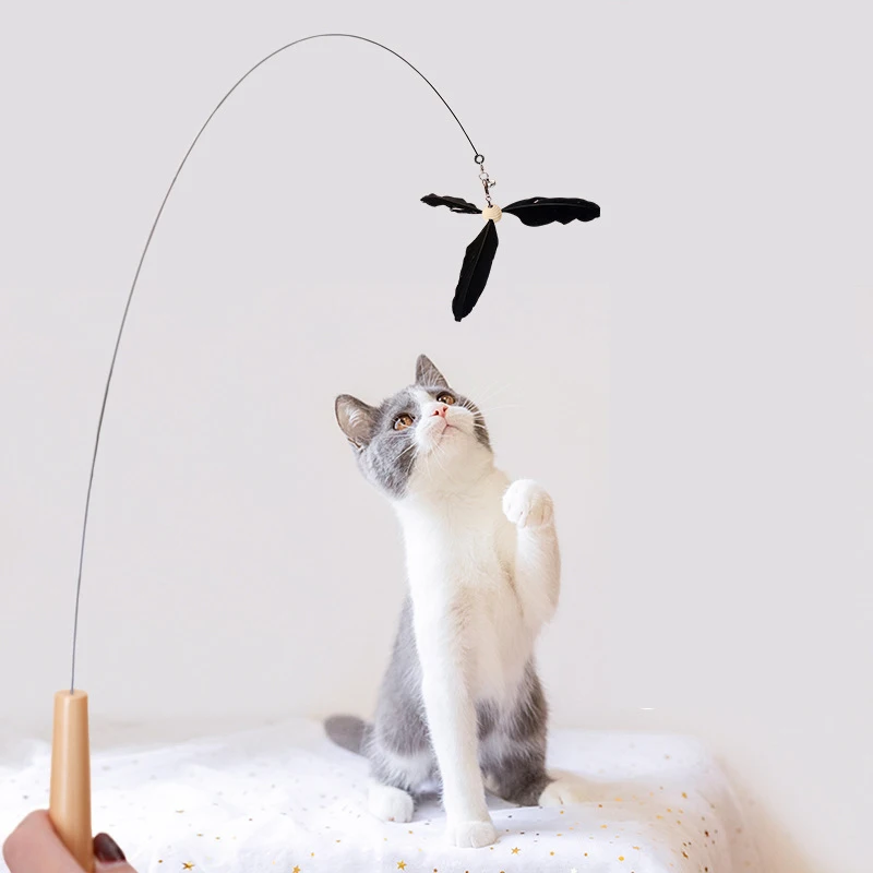 Funny Kitten Cat Teaser Interactive Toy Rod with Bell and Feather Toys For Cats Teaser Interactive Toy Rod Kitten Toys Stick
Funny Kitten Cat Teaser Interactive Toy Rod with Bell and Feather Toys For Cats Teaser Interactive Toy Rod Kitten Toys Stick