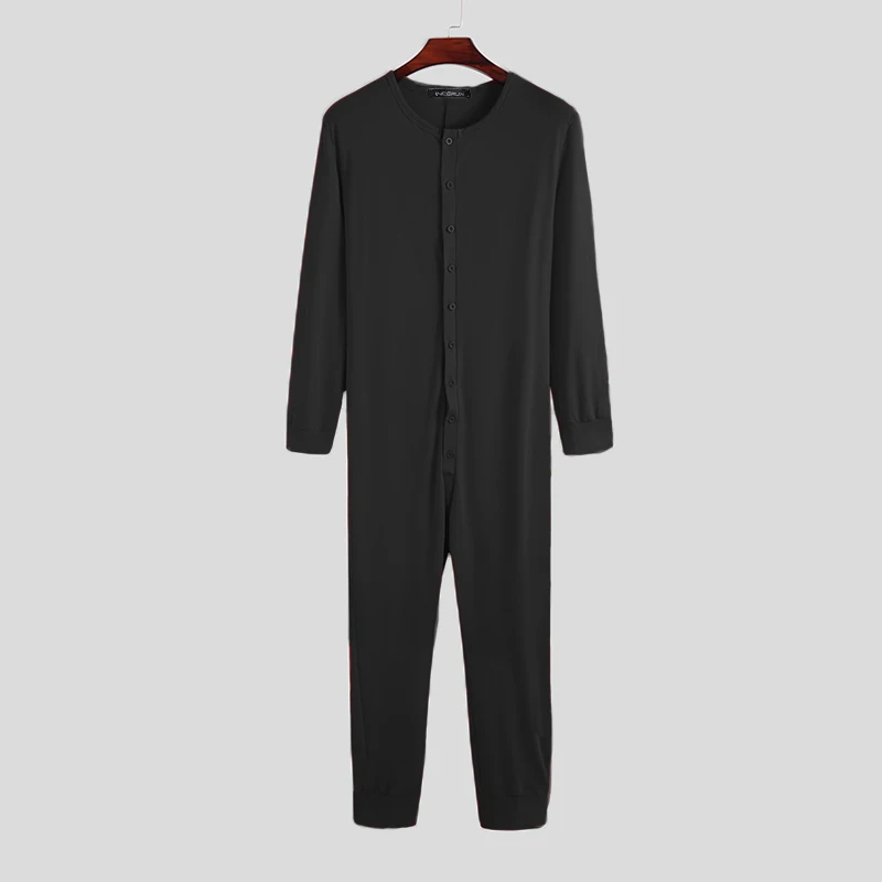 Fashion Men Pajamas Jumpsuit Homewear Solid Color Long Sleeve Comfortable Button Leisure Sleepwear Men Rompers Nightwear S-5XL
Fashion Men Pajamas Jumpsuit Homewear Solid Color Long Sleeve Comfortable Button Leisure Sleepwear Men Rompers Nightwear S-5XL
