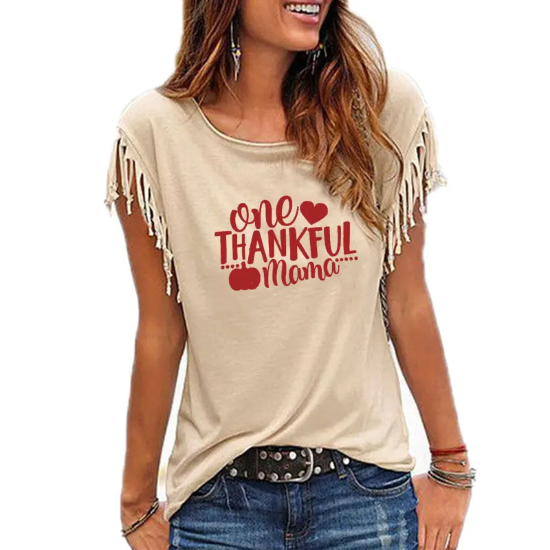 ONE THANKFUL MAMA T-shirt Halloween pumpkin Thanksgiving days gift for mom graphic slogan fashion casual tee shirt
ONE THANKFUL MAMA T-shirt Halloween pumpkin Thanksgiving days gift for mom graphic slogan fashion casual tee shirt
