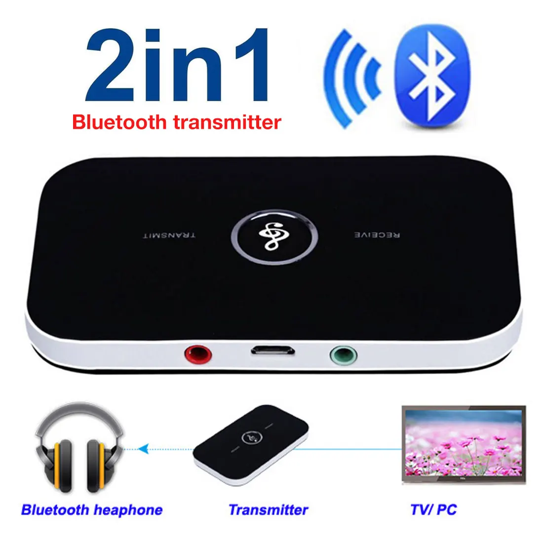 B6 Bluetooth передатчик приемник для ПК ТВ наушники автомобильный беспроводной аудио
