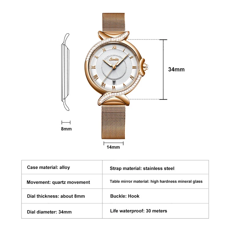 SUNKTA Watch Women Luxury Brand Fashion Stainless Steel Ladies Wrist Watches Rose Gold Wristwatches For Women Montre Femme 2020
SUNKTA Watch Women Luxury Brand Fashion Stainless Steel Ladies Wrist Watches Rose Gold Wristwatches For Women Montre Femme 2020
