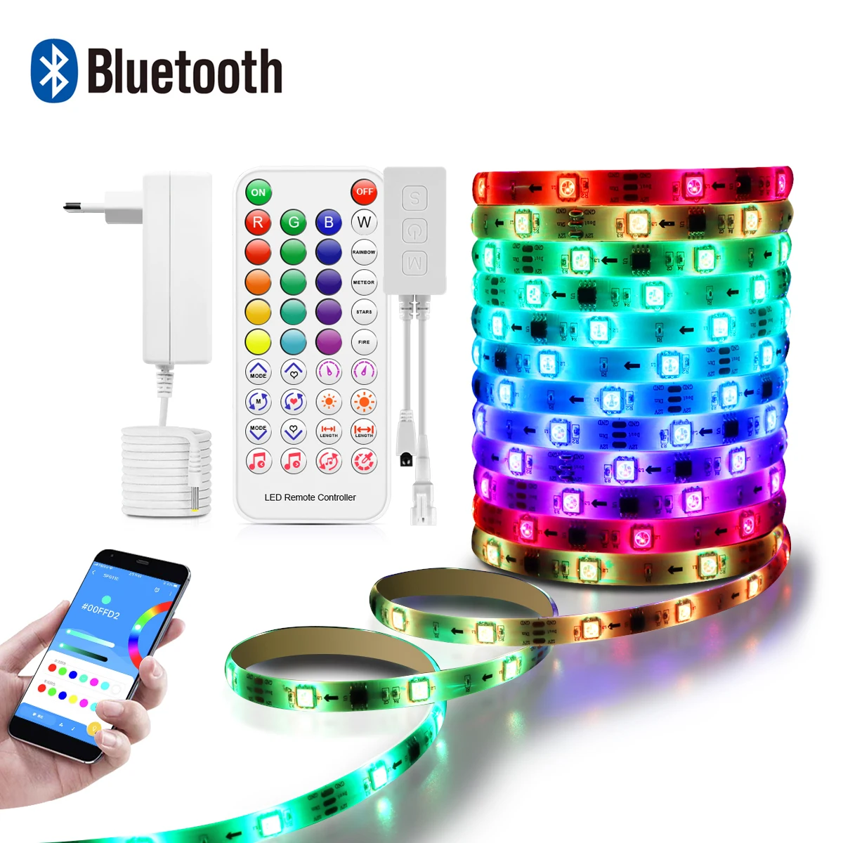 Светодиодная лента Dream Color RGB WS2812 SMD, водонепроницаемая гибкая LED полоска с диодами, 12 В постоянного тока, 5 м, 10 м 
Светодиодная лента Dream Color RGB WS2812 SMD, водонепроницаемая гибкая LED полоска с диодами, 12 В постоянного тока, 5 м, 10 м