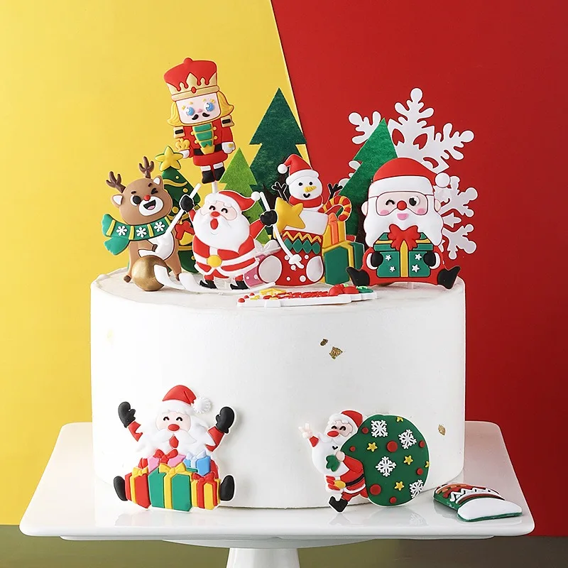 Soft glue Christmas Cake Topper Santa Claus tree elk bell hut socks ornaments Xmas Toppers Dessert Cake Decoration New Year 2022
Soft glue Christmas Cake Topper Santa Claus tree elk bell hut socks ornaments Xmas Toppers Dessert Cake Decoration New Year 2022