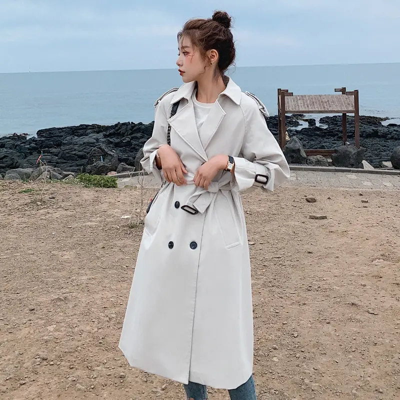 Fashion New Double-Breasted Women Trench Coat Long Belted Slim Lady Duster Coat Cloak Female Outerwear Spring Autumn Clothes
Fashion New Double-Breasted Women Trench Coat Long Belted Slim Lady Duster Coat Cloak Female Outerwear Spring Autumn Clothes