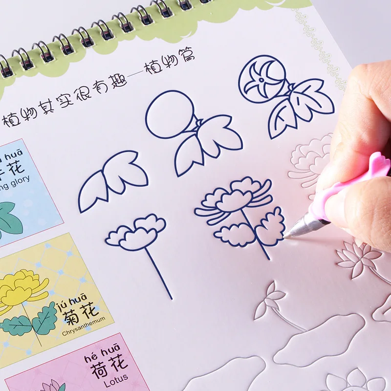 Drawing Reusable Basic Painting Copybook Hand Writing Groove Training Notebook Auto Fades Educational Toys For Children Kids set
Drawing Reusable Basic Painting Copybook Hand Writing Groove Training Notebook Auto Fades Educational Toys For Children Kids set