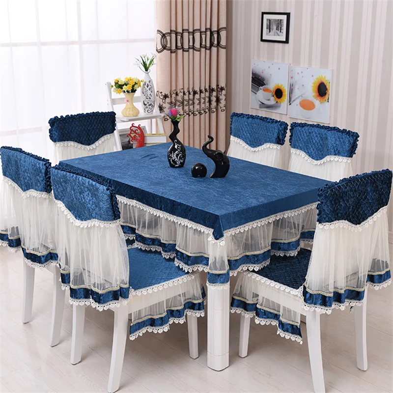 European Style Rectangular Tablecloth Golden Velvet Lace Tablecloth Wedding Hotel Decoration Luxury Dinner Table and Chair Cover
European Style Rectangular Tablecloth Golden Velvet Lace Tablecloth Wedding Hotel Decoration Luxury Dinner Table and Chair Cover
