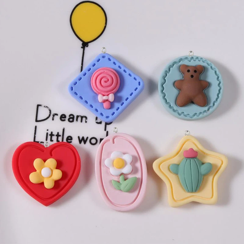 Flatback Kawaii Cartoon Flower Bear Geometry Charms Resin Embellishments for Jewelry Making DIY Hair Bows Center Accessories
Flatback Kawaii Cartoon Flower Bear Geometry Charms Resin Embellishments for Jewelry Making DIY Hair Bows Center Accessories