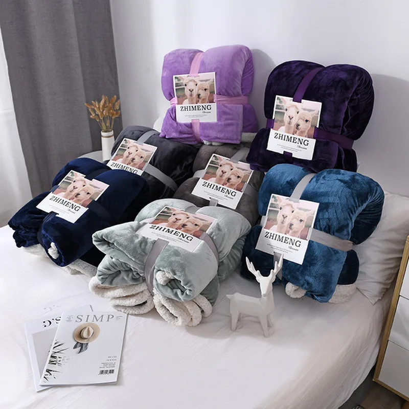 Weighted Flannel Fleece Blanket Winter Adult Soft Thick Sherpa Throw for Sofa Bed Couch Frazadas Mantas De Cama Cobertor | Дом и сад