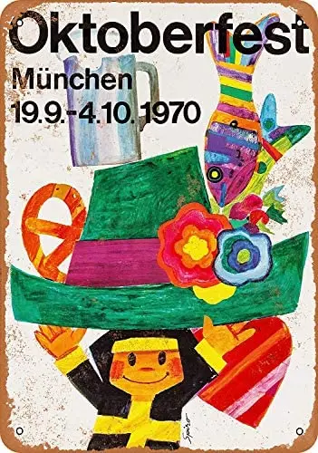 SRongmao 12 x 8 Tin Metal Sign Vintage Look 1970 Oktoberfest Munich Germany 
SRongmao 12 x 8 Tin Metal Sign Vintage Look 1970 Oktoberfest Munich Germany