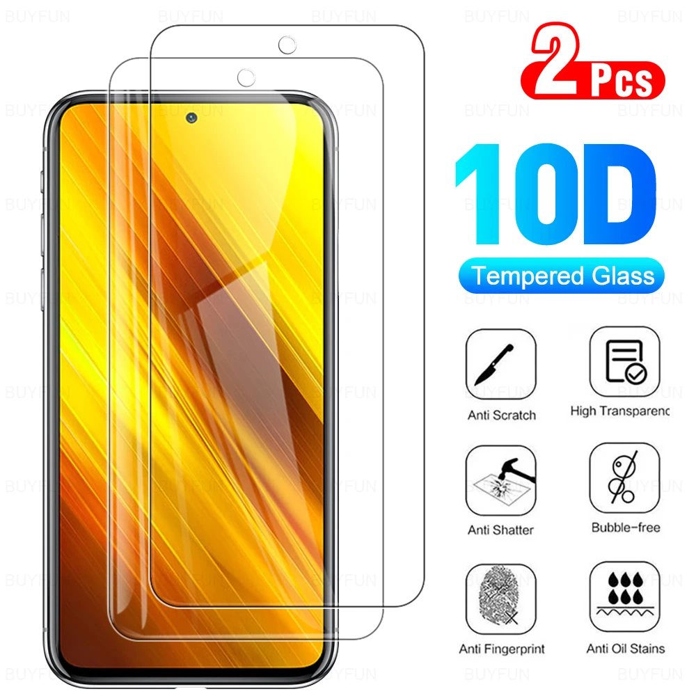 

2 шт. закаленное стекло для Xiaomi Mi poco X3 NFC X2 M2 M3 F2 F3 pro 5G для xiami xiomi mi x3pro pocof3 pocom3 10D защита для экрана