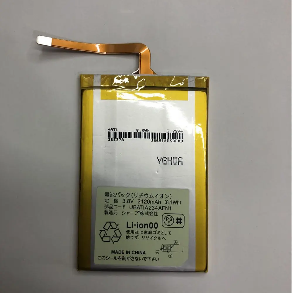 Original 2120mAh 8.1WH 3.8v battery for Sharp SHARP cell phone battery UBATIA234AFN1 Mobile Phone Batterie
Original 2120mAh 8.1WH 3.8v battery for Sharp SHARP cell phone battery UBATIA234AFN1 Mobile Phone Batterie