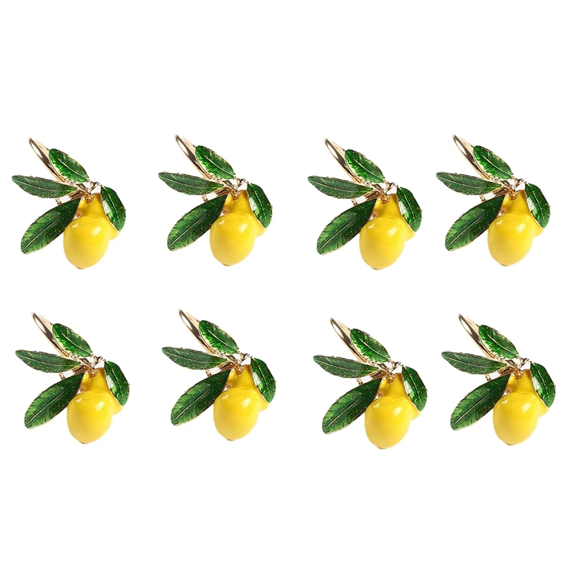 Napkin Rings Set of 8,Lemon Wedding Napkin Holder Gold Napkin Buckle for Table Decor Parties Holiday Family Gathering
Napkin Rings Set of 8,Lemon Wedding Napkin Holder Gold Napkin Buckle for Table Decor Parties Holiday Family Gathering