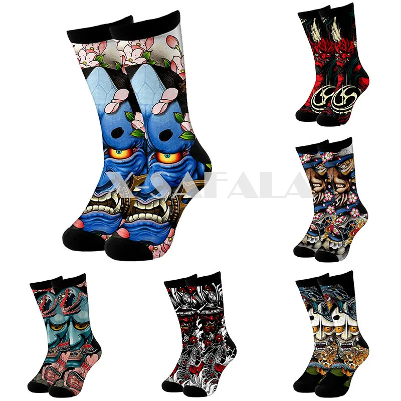 Japan Art Samurai Tattoo 3D Fashion Long Socks Cycling Casual Novelty High Socks Men Women Cotton Funny Leg Calf Cotton-2
Japan Art Samurai Tattoo 3D Fashion Long Socks Cycling Casual Novelty High Socks Men Women Cotton Funny Leg Calf Cotton-2