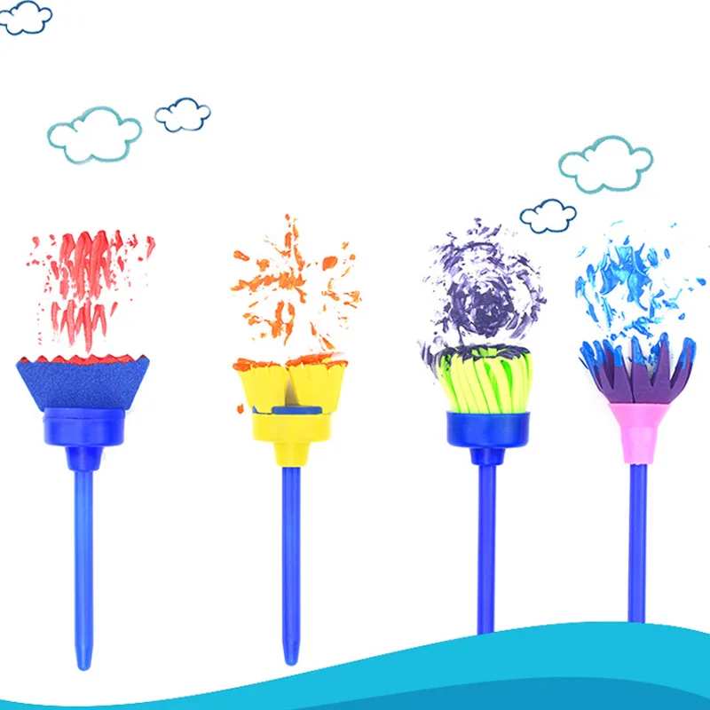 4 шт. губки для рисования кисти для рисования малышей забавная креативная игрушка «сделай сам» с цветочным рисунком в стиле «граффити» детс... 
4 шт. губки для рисования кисти для рисования малышей забавная креативная игрушка «сделай сам» с цветочным рисунком в стиле «граффити» детс...