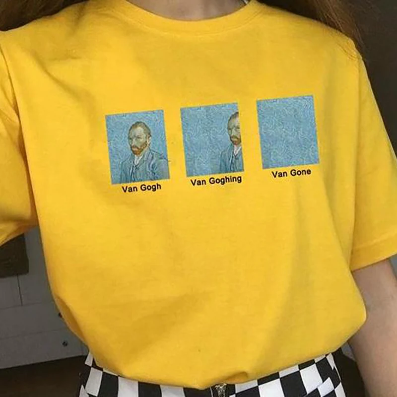 VAN GOGH VAN GOGHING VAN GONE T-SHIRT chic Harajuku vintage BF large size loose top women's fashion T-shirt
VAN GOGH VAN GOGHING VAN GONE T-SHIRT chic Harajuku vintage BF large size loose top women's fashion T-shirt