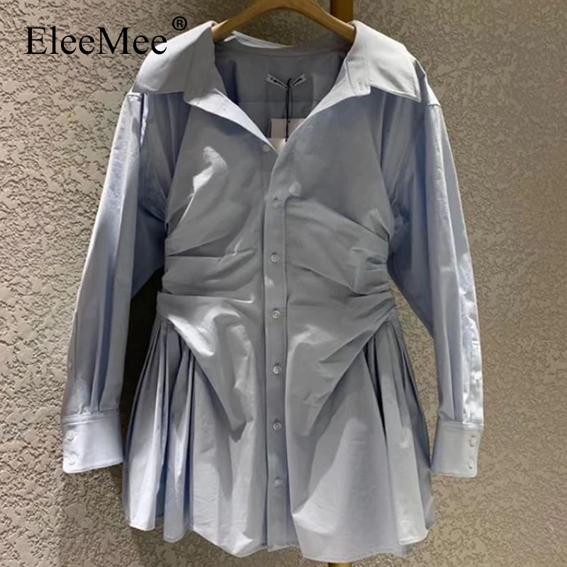 EleeMee Vintage Dresses For Women Long Sleeve Pleated Single Breasted 2022 New Mini Dress Irregular Fashion Vestidos Size S-Xl
EleeMee Vintage Dresses For Women Long Sleeve Pleated Single Breasted 2022 New Mini Dress Irregular Fashion Vestidos Size S-Xl