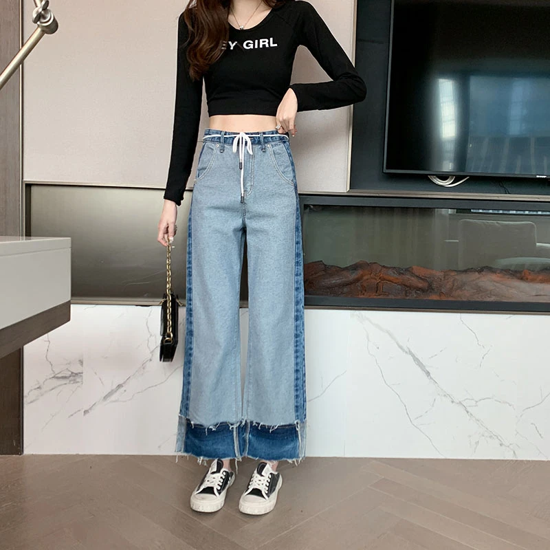 2021 New Streetwear Fashion women Denim pants female plus size 5XL high waist jeans woman casual Straight trousers KZ990 
2021 New Streetwear Fashion women Denim pants female plus size 5XL high waist jeans woman casual Straight trousers KZ990