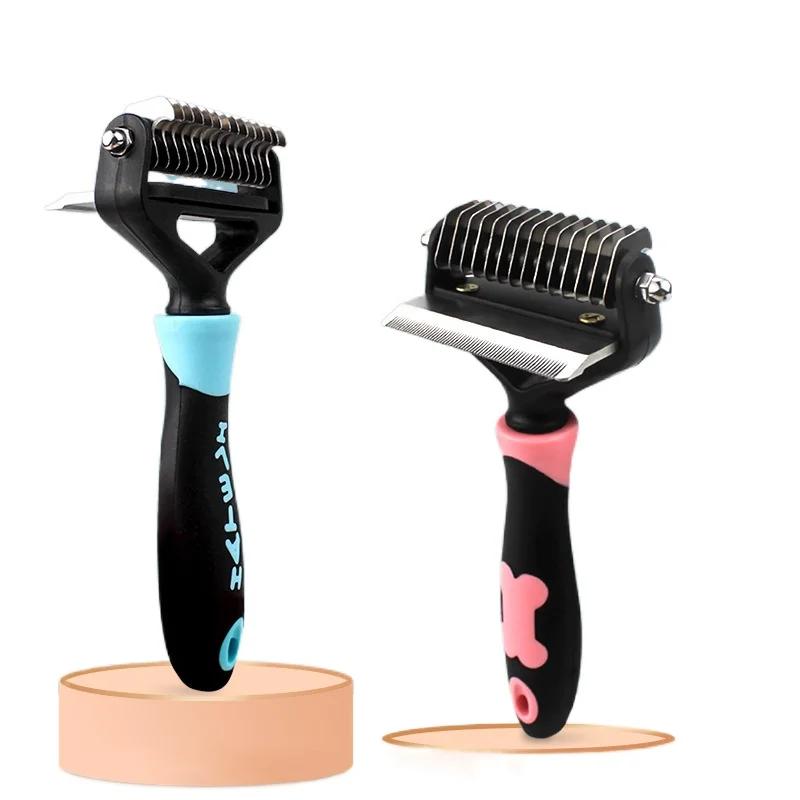 Pets Fur Knot Cutter Dog Grooming Shedding Tools Cat Hair Removal Comb Brush Pet Products Suppliers Double-Sided Two Patterns
Pets Fur Knot Cutter Dog Grooming Shedding Tools Cat Hair Removal Comb Brush Pet Products Suppliers Double-Sided Two Patterns