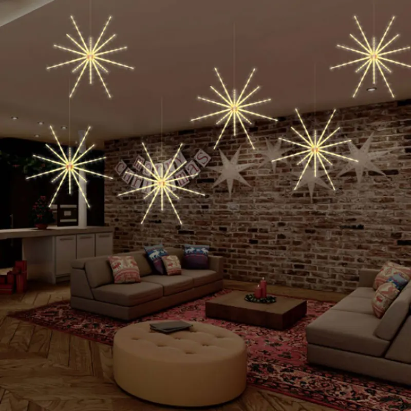 LED String Lights Hanging Starburst Lamp DIY Firework Stream Lights Christmas Garland Festival Decor Remote Twinkle Lights
LED String Lights Hanging Starburst Lamp DIY Firework Stream Lights Christmas Garland Festival Decor Remote Twinkle Lights