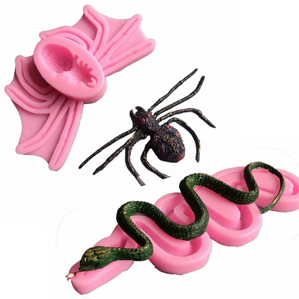 Силиконовая форма в виде змеи и паука, аксессуары для выпечки, 3D глина для самостоятельного изготовления сахарных изделий, конфет, смолы, жи... 
Силиконовая форма в виде змеи и паука, аксессуары для выпечки, 3D глина для самостоятельного изготовления сахарных изделий, конфет, смолы, жи...