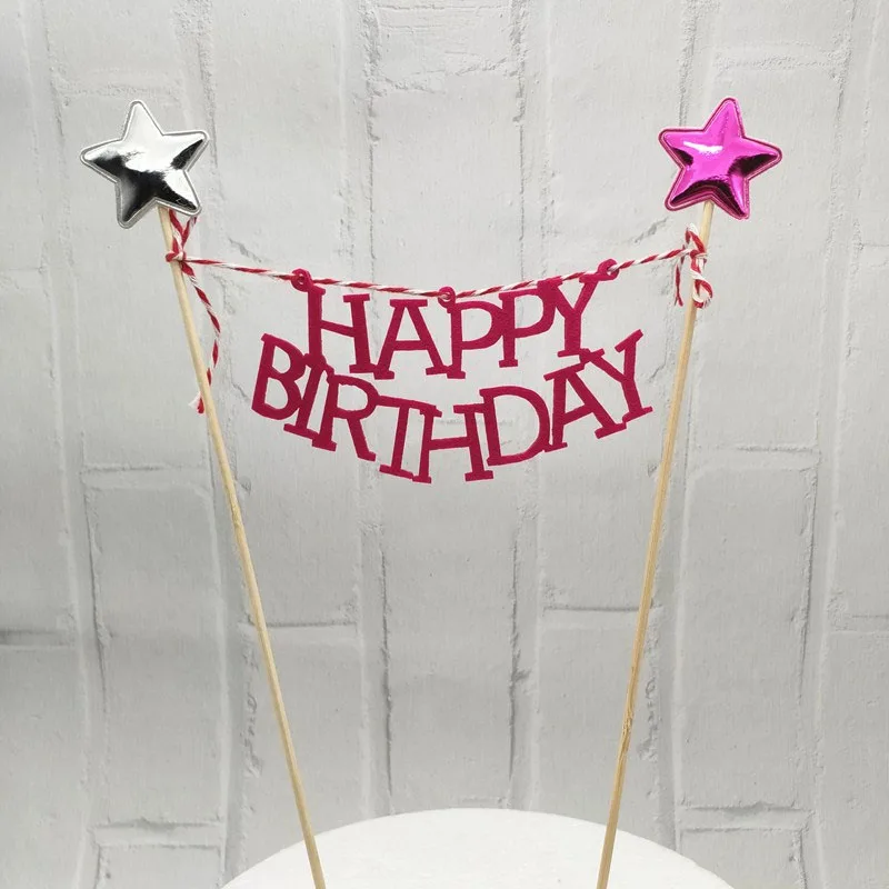 Happy birthday cake topper Baking cake Insert Decorating Supplies Acrylic topper cupcake Flag Birthday Party decoration
Happy birthday cake topper Baking cake Insert Decorating Supplies Acrylic topper cupcake Flag Birthday Party decoration