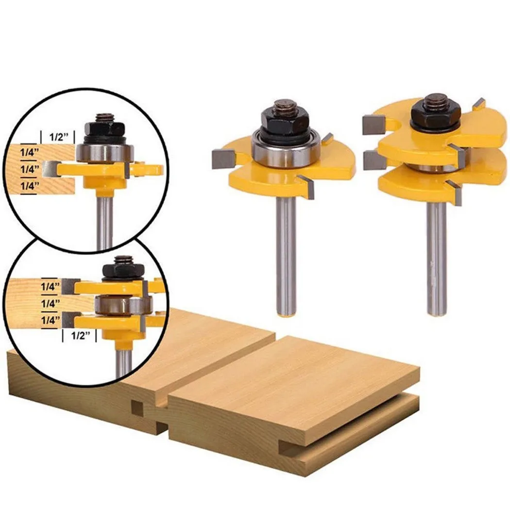 1/4'' Shank Router Bit Tongue Groove Joint Assembly CNC600 Grit Wood Cutter Milling C3 Cutter For Handmaking Drawer Woodworking
1/4'' Shank Router Bit Tongue Groove Joint Assembly CNC600 Grit Wood Cutter Milling C3 Cutter For Handmaking Drawer Woodworking