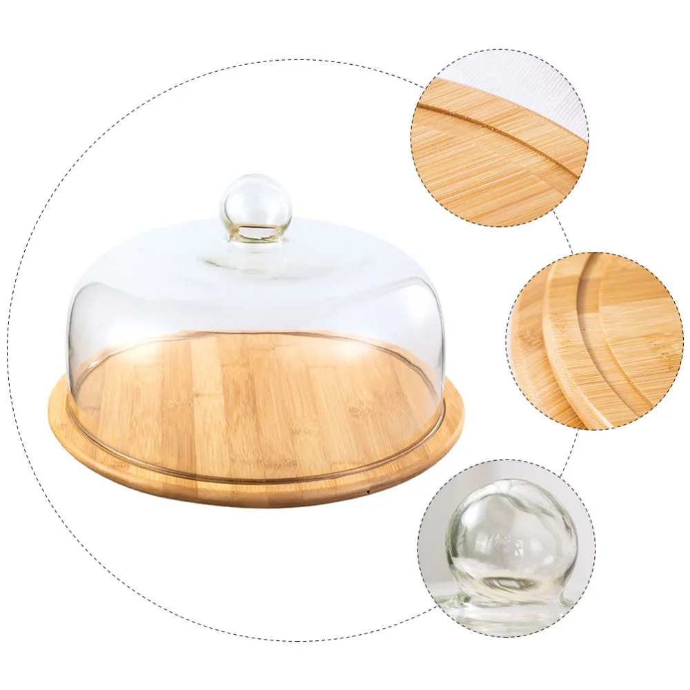 1 Set Household Plate Pastry Plate Convenient Snack Tray with Glass Cover (Wood)
1 Set Household Plate Pastry Plate Convenient Snack Tray with Glass Cover (Wood)