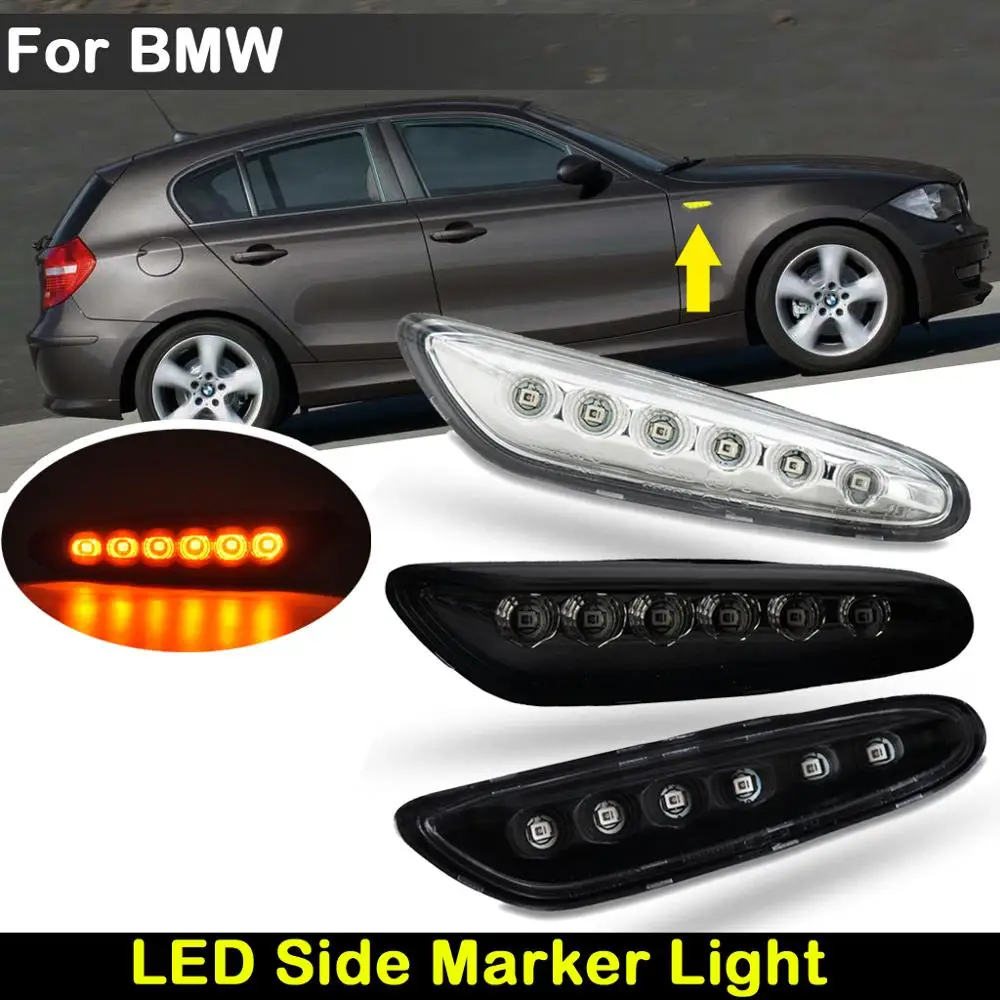 For BMW E46 E60 E61 E81 E82 E83 E87 E88 E90 E91 E92 E93 Car Front Amber LED Side Marker Light Turn Signal Lamp 
For BMW E46 E60 E61 E81 E82 E83 E87 E88 E90 E91 E92 E93 Car Front Amber LED Side Marker Light Turn Signal Lamp