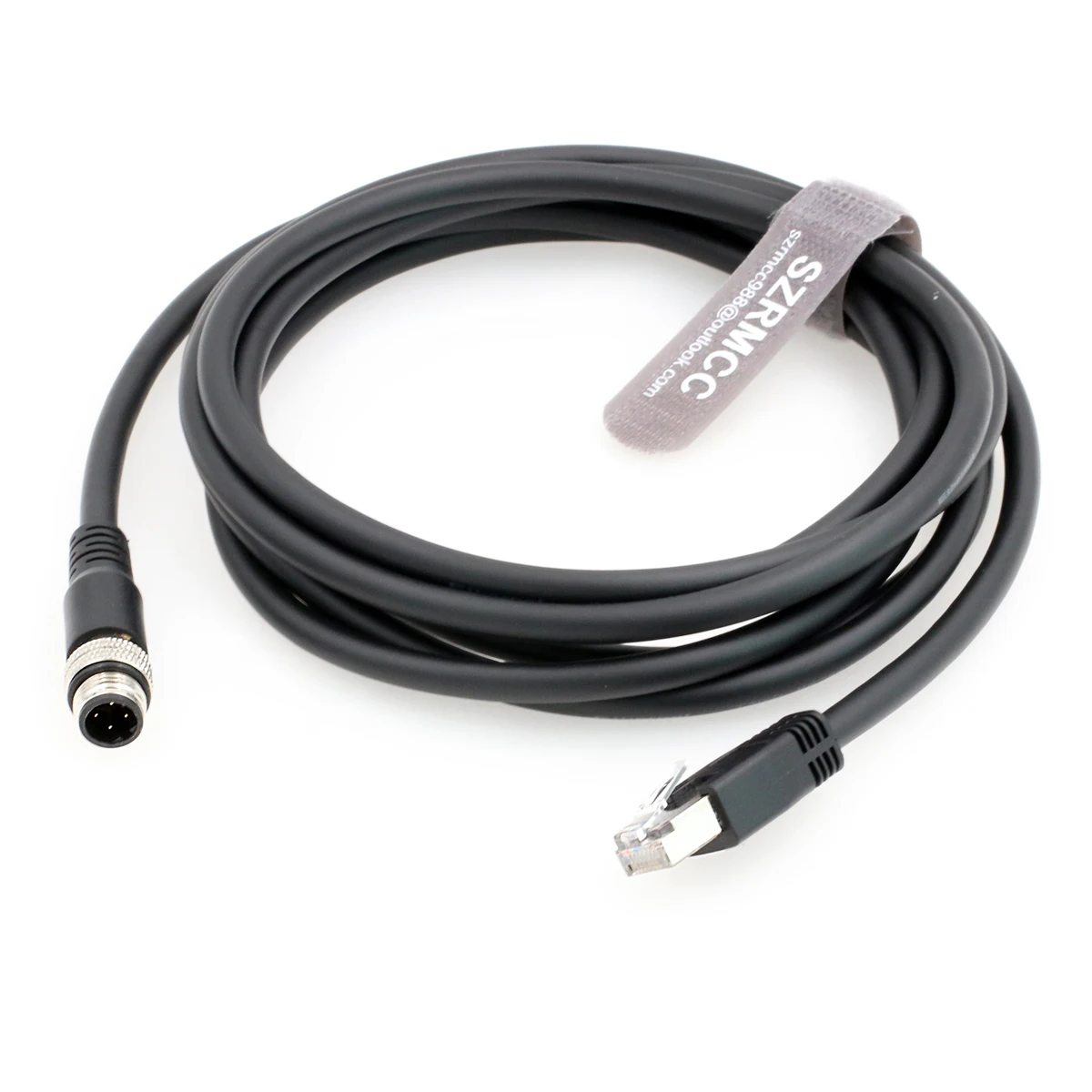 M12 4 контактный D код мужской RJ45 Gigabit Ethernet Cat 6 Экранированный кабель для когнекс