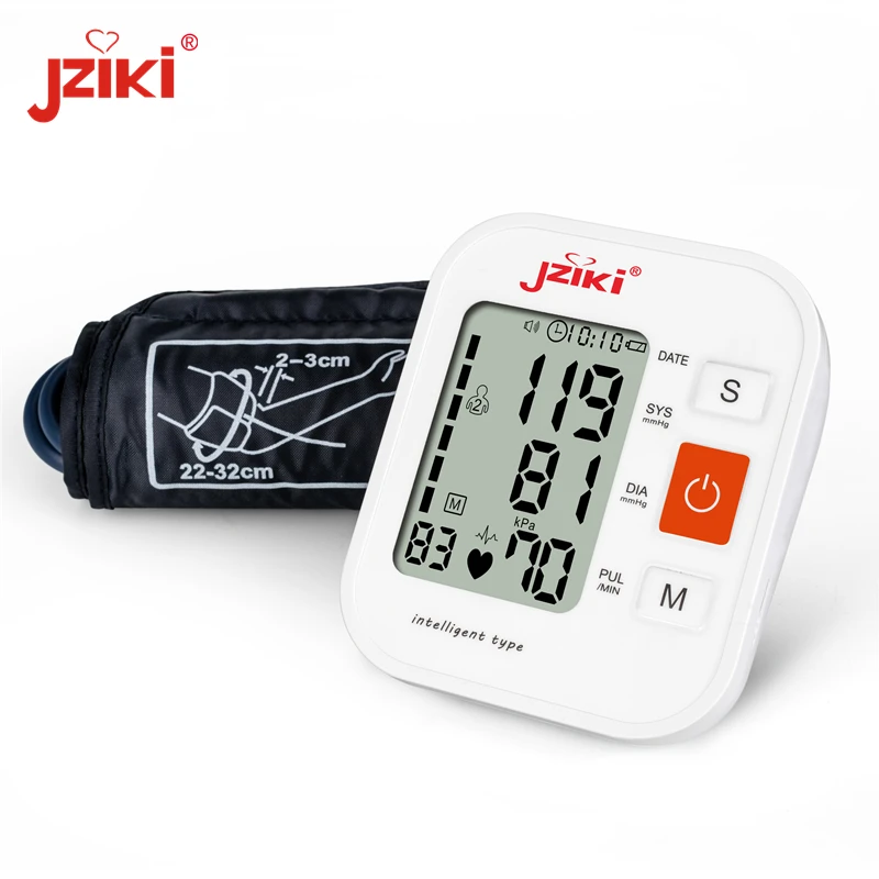 

JZIKI Digital Upper Arm Blood Pressure Monitors tonometer Portable health care bp Blood Pressure Monitor meters sphygmomanometer