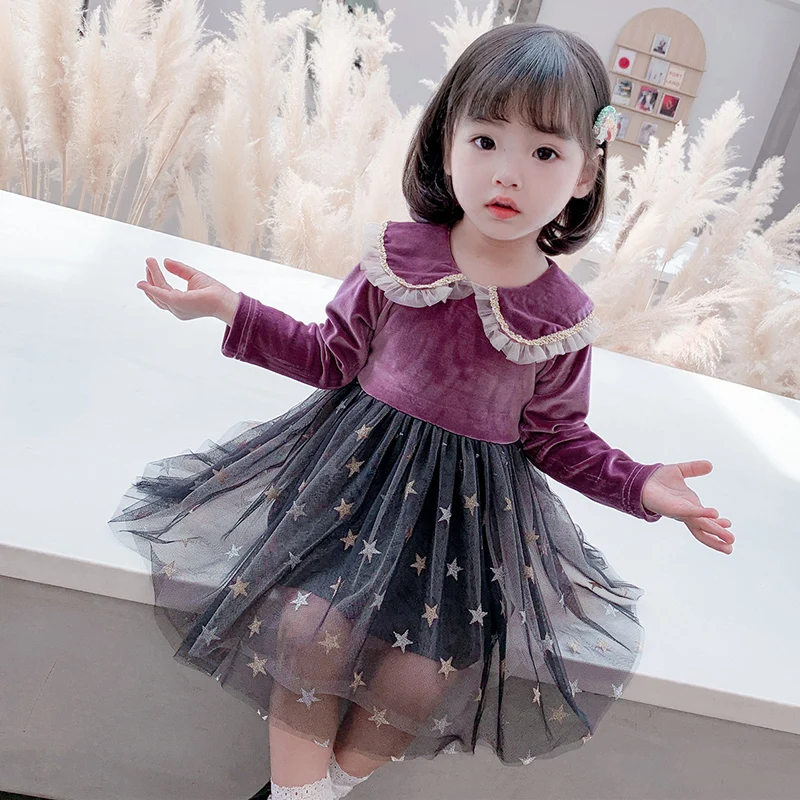 Cute Toddler Girls Dresses Autumn New Doll Collar Patchwork Star Print Kids Tutu Dresses Fashion Princess Clothes 6 8 10 12 Year
Cute Toddler Girls Dresses Autumn New Doll Collar Patchwork Star Print Kids Tutu Dresses Fashion Princess Clothes 6 8 10 12 Year